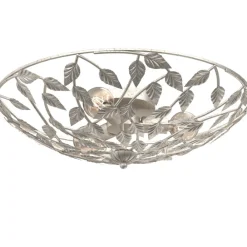 Loftlamper|Loftlamper ^ Luminex Arion loftlampe, creme/guldpatineret, Ø 63 cm, stål