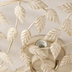 Loftlamper|Loftlamper ^ Luminex Arion loftlampe, creme/guldpatineret, Ø 63 cm, stål