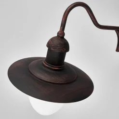 Væglamper ^ Lucide Aruba udendørs væglampe, Ø 25 cm, rustbrun