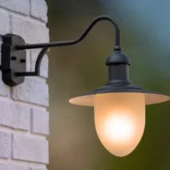 Lucide Væglamper > Aruba udendørs væglampe, Ø 25 cm, sort