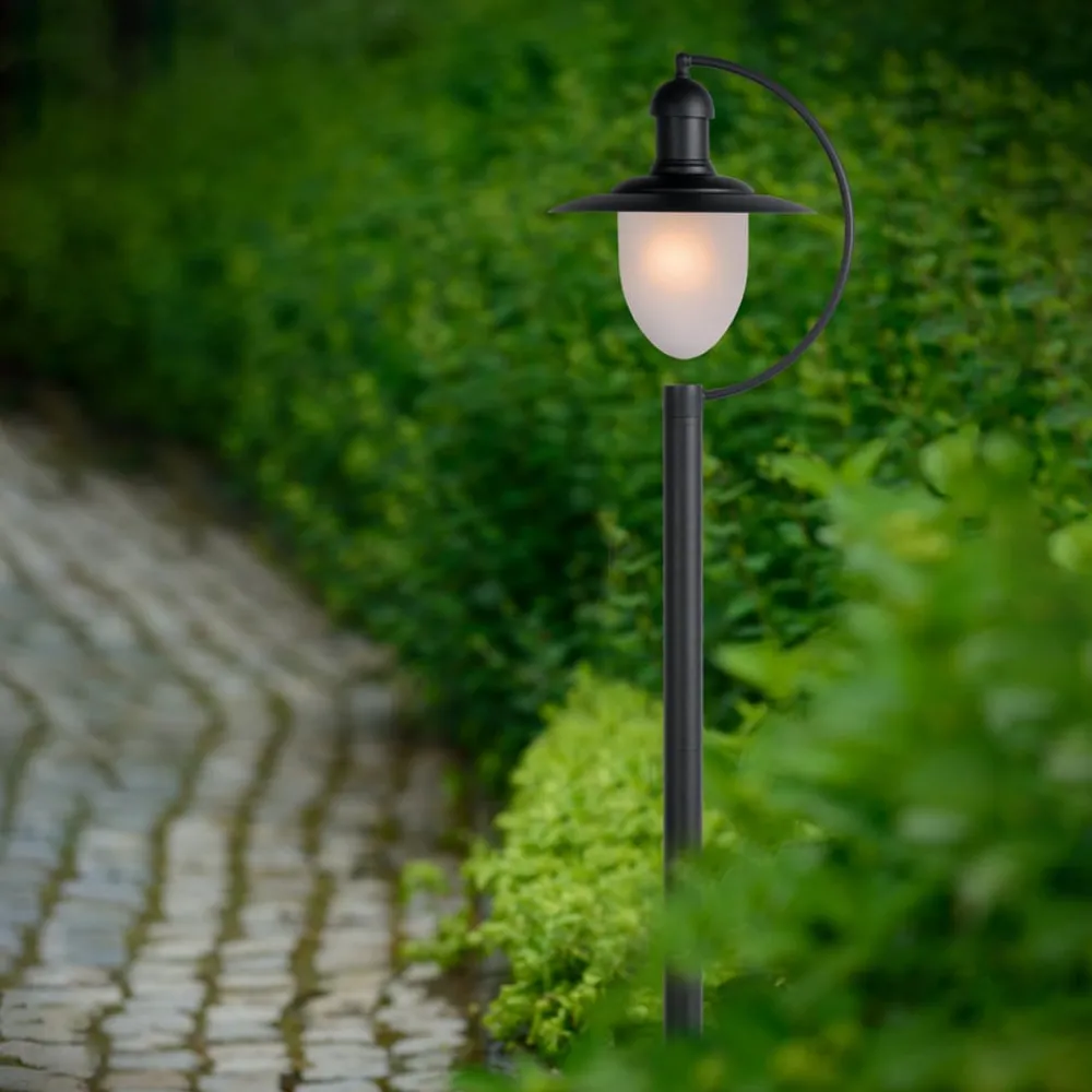 Gadebelysning ^ Lucide Aruba vejlampe, sort