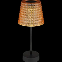 Globo Dekorationsbelysning|Solcellelamper > 36634-2A solcelle-bordlampe, 2 stk, sort/ravgul