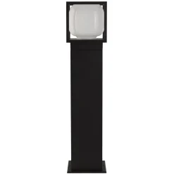 Gadebelysning ^ Searchlight Athens LED-gadelampe, IP54, sort, højde 65 cm, metal