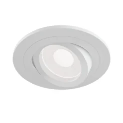 Indbygningsspots ^ Maytoni Atom indbygningsspot, GU10, hvid, rund ramme