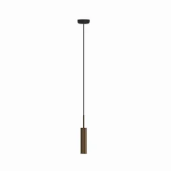 Audo Copenhagen Pendellamper > Audo hængelampe Tubulaire, højde 24 cm, bronze, aluminium