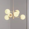 Domiluce Pendellamper > Aurora hængelampe, beige, Ø 60 cm, 6 lyskilder, glas, E14
