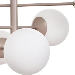 Domiluce Pendellamper > Aurora hængelampe, beige, Ø 60 cm, 6 lyskilder, glas, E14