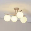 Domiluce Loftlamper > Aurora loftlampe, beige, Ø 50 cm, 4 lyskilder, glas, E14