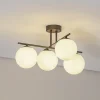 Domiluce Gang|Loftlamper > Aurora loftlampe, brun, Ø 50 cm, 4 lyskilder, glas, E14