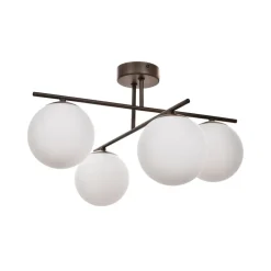 Domiluce Gang|Loftlamper > Aurora loftlampe, brun, Ø 50 cm, 4 lyskilder, glas, E14