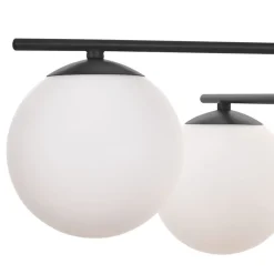 Gang|Loftlamper ^ Domiluce Aurora loftlampe, sort, Ø 50 cm, 4 lyskilder, glas, E14