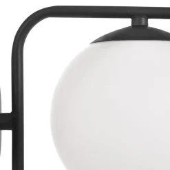 Domiluce Væglamper|Væglamper > Aurora væglampe, sort, glas, 17 cm høj, kugle, E14
