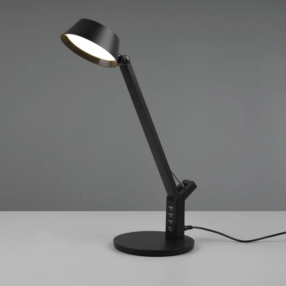 Trio Lighting Arbejdsrum/Kontor|Bordlamper > Ava LED-bordlampe med dæmperfunktion, sort