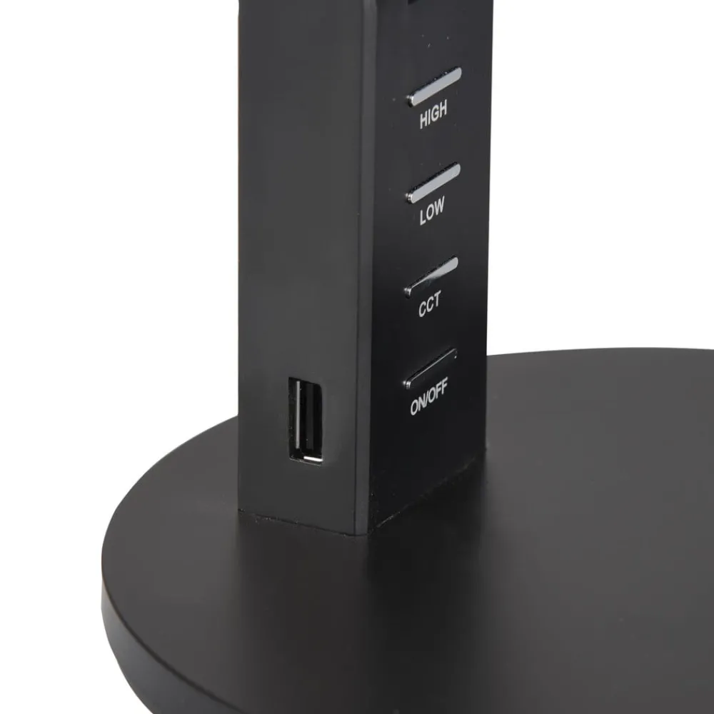Trio Lighting Arbejdsrum/Kontor|Bordlamper > Ava LED-bordlampe med dæmperfunktion, sort