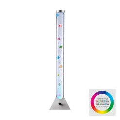 Dekorationsbelysning ^ JUST LIGHT. GmbH Ava vandsøjle med LED’er og fisk, højde 120cm