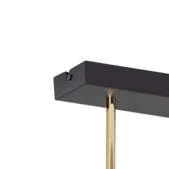 Luminex Spotlights > Axion loftlampe, 3 lyskilder, sort/guld, lang, stål