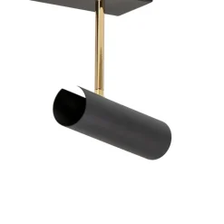 Luminex Spotlights > Axion loftlampe, 3 lyskilder, sort/guld, lang, stål