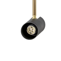 Luminex Spotlights > Axion loftlampe, 3 lyskilder, sort/guld, lang, stål