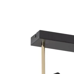 Luminex Spotlights > Axion loftlampe, 5 lyskilder, sort/guld, lang, stål