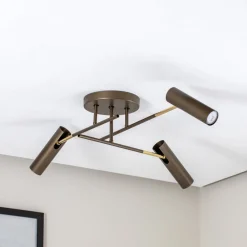 Luminex Spotlights > Axion loftlampe, 3 lyskilder, titanfarvet, stål
