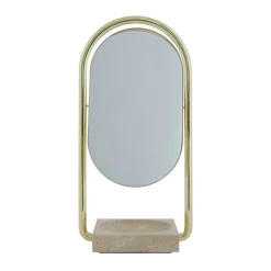 Møbel Og Interiør ^ AYTM Angui bordspejl, guld, højde 35 cm, glas, marmor
