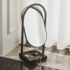 Møbel Og Interiør ^ AYTM Angui bordspejl, sort, højde 35 cm, glas, marmor