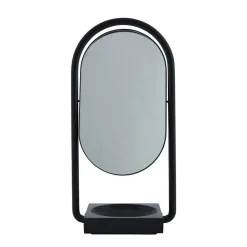 Møbel Og Interiør ^ AYTM Angui bordspejl, sort, højde 35 cm, glas, marmor