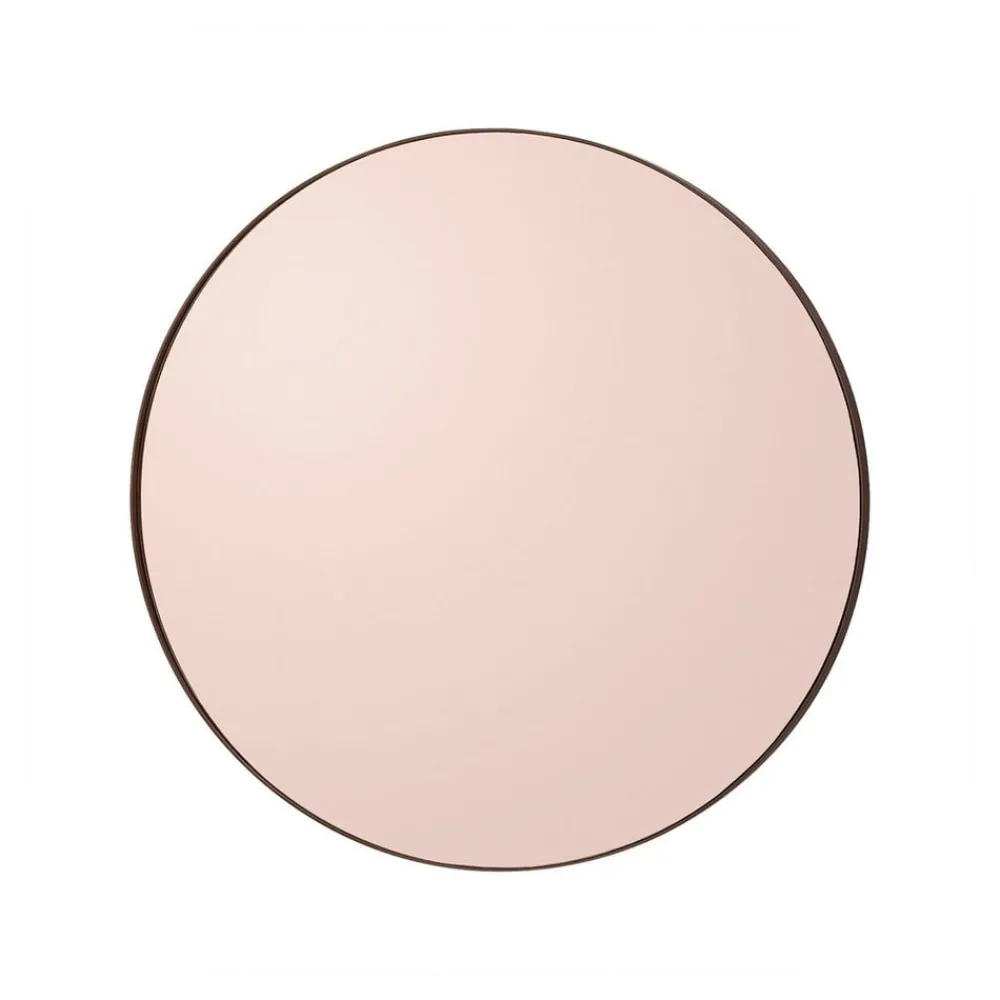 Møbel Og Interiør ^ AYTM Circum-spejl, rosafarvet, Ø 70 cm, glas, MDF-træ