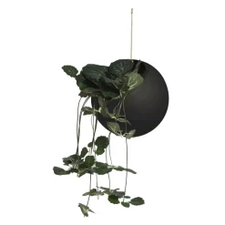 AYTM Møbel Og Interiør > Globe blomsterkrukke, hængende, Ø 17 cm, sort, aluminium
