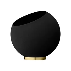 Møbel Og Interiør ^ AYTM Globe urtepotte, Ø 43 cm, sort, aluminium, stål