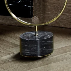 AYTM Møbel Og Interiør > Grasil lysestage, guld/sort, bredde 25 cm, marmor