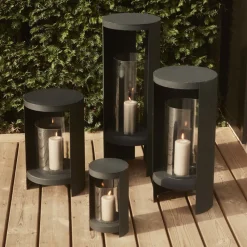 AYTM Møbel Og Interiør > lygte Ora, sort, højde 58,4 cm, glas, aluminium