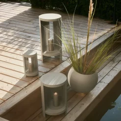 AYTM Møbel Og Interiør > Ora lygte, gråbrun, højde 58,4 cm, glas, aluminium