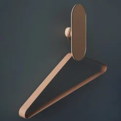 Møbel Og Interiør ^ AYTM Vægknage Ovali, spejl, pink, glas, træ, stål