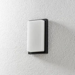 LCD Væglampe Med Sensor > Babett E27 udendørs væglampe med sensor, grafit