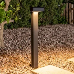 FARO BARCELONA Sokkellamper > Balic LED-sokkellampe, sort, aluminium, højde 58 cm