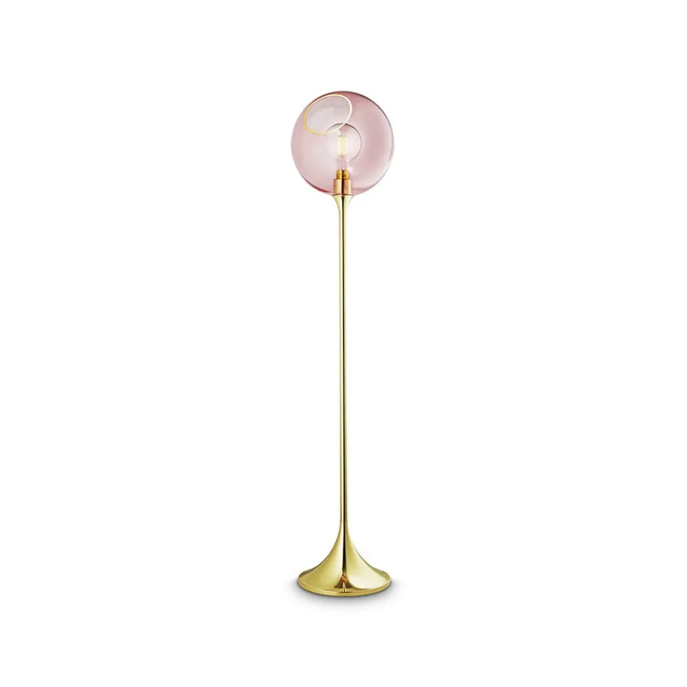 Gulvlamper|Gulvlamper ^ DESIGN BY US Ballroom gulvlampe, pink, glas, mundblæst, dæmpbar