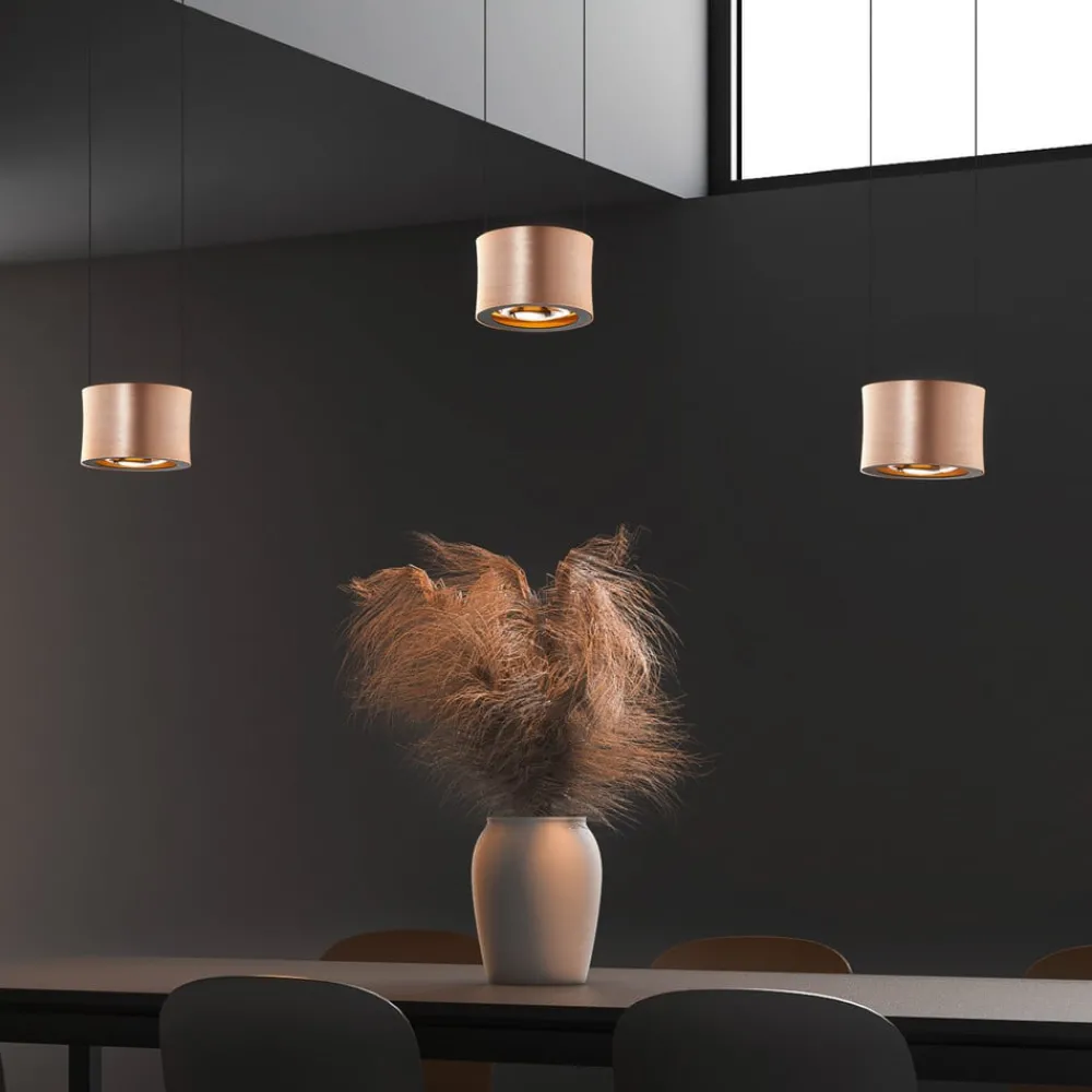 Pendellamper ^ BANKAMP Impulse LED-hængelampe 3 lyskilde roséguld