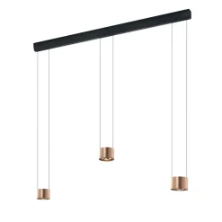 Pendellamper ^ BANKAMP Impulse LED-hængelampe 3 lyskilde roséguld