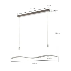 Pendellamper ^ BANKAMP Wave II LED-hængelampe, højdejusterbar
