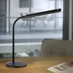 JUST LIGHT. GmbH Arbejdsrum/Kontor|Bordlamper > BARE LYS. Elly LED-bordlampe, ABS, CCT, dæmpbar sort