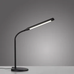 JUST LIGHT. GmbH Arbejdsrum/Kontor|Bordlamper > BARE LYS. Elly LED-bordlampe, ABS, CCT, dæmpbar sort