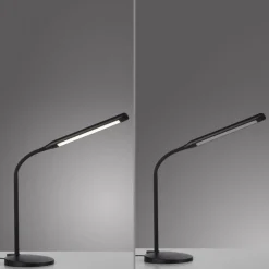 JUST LIGHT. GmbH Arbejdsrum/Kontor|Bordlamper > BARE LYS. Elly LED-bordlampe, ABS, CCT, dæmpbar sort