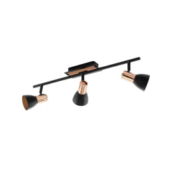EGLO Loftlamper|Loftlamper > Barnham LED loftspot, længde 58,5 cm, sort/kobber