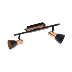 EGLO Loftlamper|Spotlights > Barnham LED loftspot, længde 39,5 cm, sort/kobber