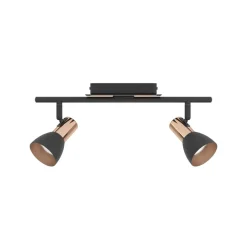 EGLO Loftlamper|Spotlights > Barnham LED loftspot, længde 39,5 cm, sort/kobber
