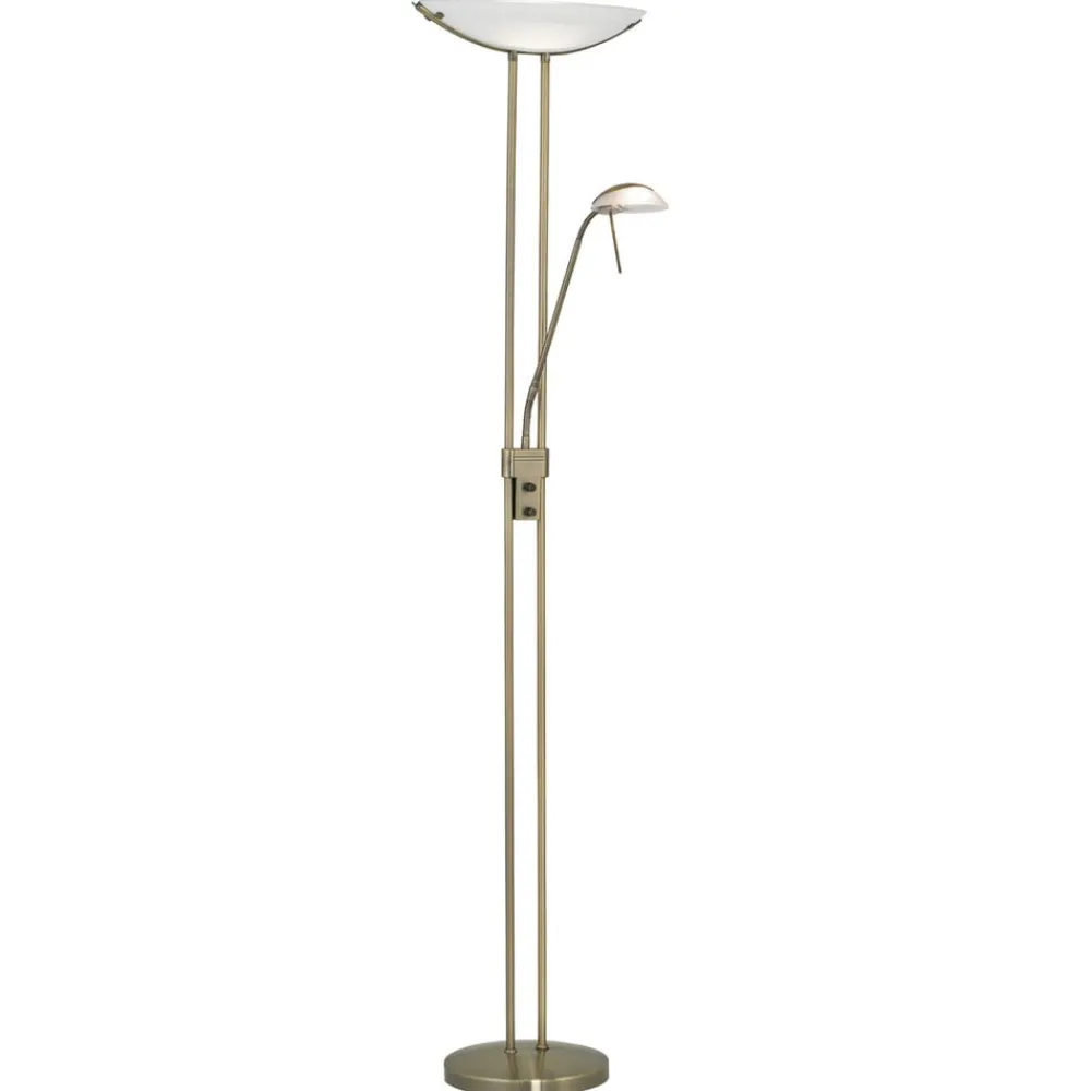 Gulvlamper ^ EGLO Baya gulvlampe poleret