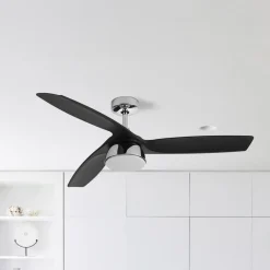 Beacon Lighting Loftventilatorer > Beacon LED-loftventilator Bronx DC-motor støjsvag 132 cm CCT