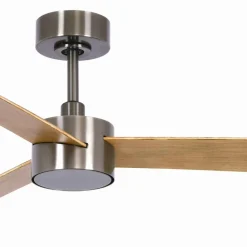 Loftventilatorer ^ Beacon Lighting Beacon loftsventilatorlampe Climate IV nikkel/teak lydløs