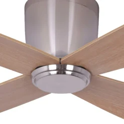 Beacon Lighting Loftventilatorer > Beacon loftventilator Fraser krom/teak DC quiet Ø 132 cm